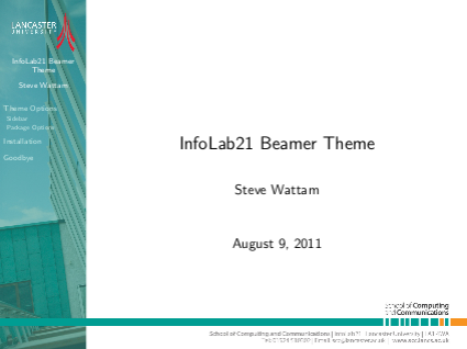 SCC beamer theme sample slide