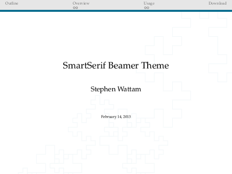 SmartSerif beamer theme sample pic