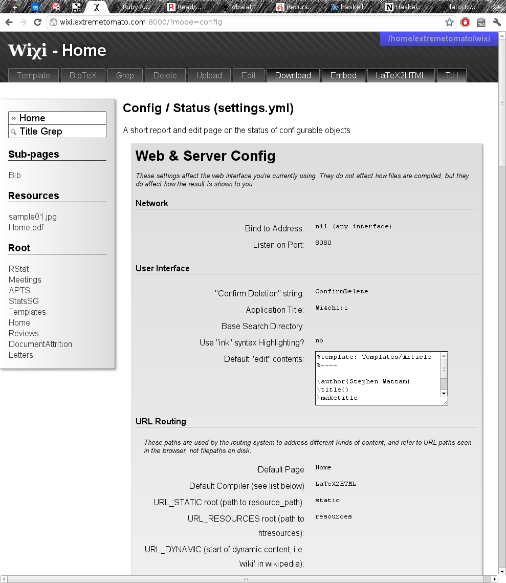 A screenshot of typical WiXi usage